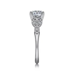 Outlet Gabriel & Co. Celia - 14K White Gold Cushion Cut Diamond Engagement Ring