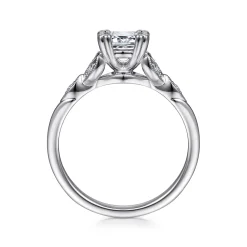 Online Gabriel & Co. Celia - 14K White Gold Emerald Cut Diamond Engagement Ring