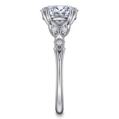 Outlet Gabriel & Co. Celia - 14K White Gold Oval Diamond Engagement Ring