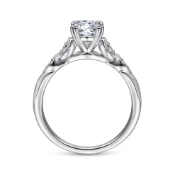 Discount Gabriel & Co. Celia - 14K White Gold Oval Diamond Engagement Ring