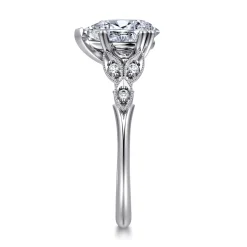 Clearance Gabriel & Co. Celia - 14K White Gold Pear Shape Diamond Engagement Ring