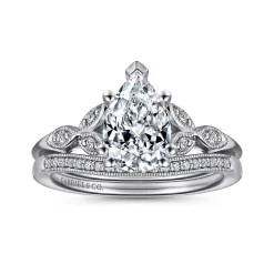 Online Gabriel & Co. Celia - 14K White Gold Pear Shape Diamond Engagement Ring