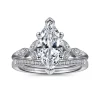Clearance Gabriel & Co. Celia - 14K White Gold 6 Prong Marquise Shape Diamond Engagement Ring
