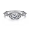 Sale Gabriel & Co. Celia - 14K White Gold Round Diamond Engagement Ring