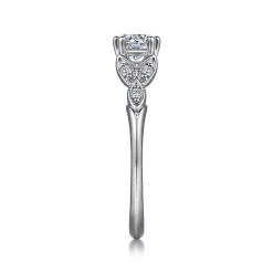 Sale Gabriel & Co. Celia - 14K White Gold Round Diamond Engagement Ring