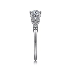 Outlet Gabriel & Co. Celia - 14K White Gold Round Diamond Engagement Ring