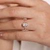 Sale Gabriel & Co. Celia - 14K White-Rose Gold Oval Diamond Engagement Ring