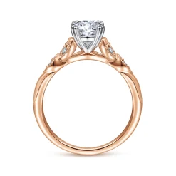 Sale Gabriel & Co. Celia - 14K White-Rose Gold Oval Diamond Engagement Ring
