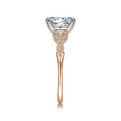 Sale Gabriel & Co. Celia - 14K White-Rose Gold Oval Diamond Engagement Ring