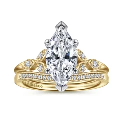 Online Gabriel & Co. Celia - 14K White-Yellow Gold Marquise Shape Diamond Engagement Ring