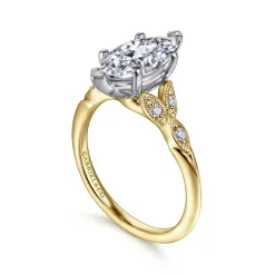 Online Gabriel & Co. Celia - 14K White-Yellow Gold Marquise Shape Diamond Engagement Ring