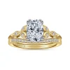 Outlet Gabriel & Co. Celia - 14K White-Yellow Gold Oval Diamond Engagement Ring