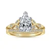 Outlet Gabriel & Co. Celia - 14K White-Yellow Gold Pear Shape Diamond Engagement Ring
