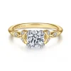Outlet Gabriel & Co. Celia - 14K White-Yellow Gold Round Diamond Engagement Ring
