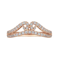 Online Gabriel & Co. Cenza - Curved 14K Rose Gold Twisted Diamond Anniversary Band - 0.45 ct