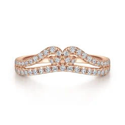 Online Gabriel & Co. Cenza - Curved 14K Rose Gold Twisted Diamond Anniversary Band - 0.45 ct