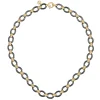 Clearance Gabriel & Co. Ceramic - 14K Yellow Gold Black Ceramic Oval Link Chain Necklace with Bujukan Connectors