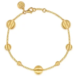 Outlet Gabriel & Co. Chain Bracelet Station 14K Yellow Gold Bujukan