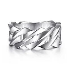 Sale Gabriel & Co. Chain Link Wide Band 925 Sterling Silver