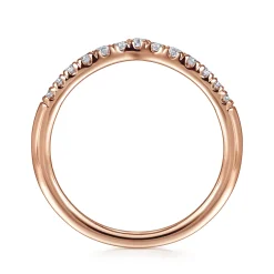 Best Gabriel & Co. Chambery - 14K Rose Gold Diamond Anniversary Band - 0.25 ct
