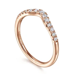 Best Gabriel & Co. Chambery - 14K Rose Gold Diamond Anniversary Band - 0.25 ct