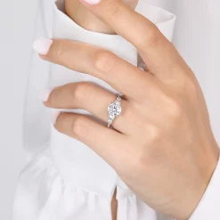 Outlet Gabriel & Co. Chana - 14K White Gold Round Diamond Engagement Ring