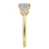 Gabriel & Co. Charisa - 14K Yellow Gold Princess Cut Three Stone Diamond Engagement Ring