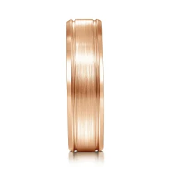 Sale Gabriel & Co. Charles - 14K Rose Gold 6mm - Men's Wedding Band in Satin Finish