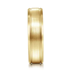 Outlet Gabriel & Co. Charles - 14K Yellow Gold 6mm - Men's Wedding Band in Satin Finish