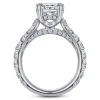 Discount Gabriel & Co. Charleston - 14K White Gold Cushion Cut Diamond Engagement Ring