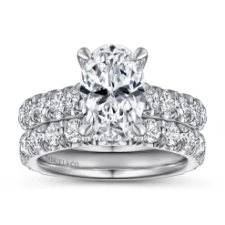 Discount Gabriel & Co. Charleston - 14K White Gold Oval Diamond Engagement Ring