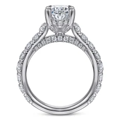 Discount Gabriel & Co. Charleston - 14K White Gold Oval Diamond Engagement Ring