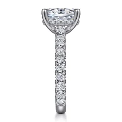 Sale Gabriel & Co. Charleston - 14K White Gold Oval Diamond Engagement Ring
