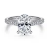 Best Gabriel & Co. Charleston - 14K White Gold Oval Diamond Engagement Ring