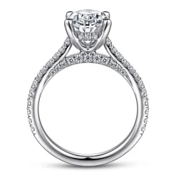Best Gabriel & Co. Charleston - 14K White Gold Oval Diamond Engagement Ring