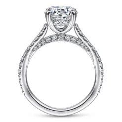 Clearance Gabriel & Co. Charleston - 14K White Gold Round Diamond Engagement Ring