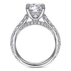 Outlet Gabriel & Co. Charleston - 14K White Gold Round Diamond Engagement Ring