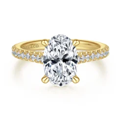 Gabriel & Co. Charleston - 14K Yellow Gold Oval Diamond Engagement Ring
