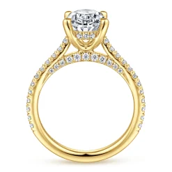 Gabriel & Co. Charleston - 14K Yellow Gold Oval Diamond Engagement Ring