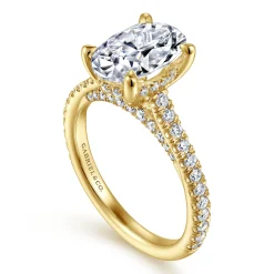 Gabriel & Co. Charleston - 14K Yellow Gold Oval Diamond Engagement Ring