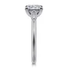 Discount Gabriel & Co. Charli - 14K White Gold Bezel Prong Princess Cut Three Stone Diamond Engagement Ring