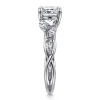 Clearance Gabriel & Co. Charlina - 14K White Gold Floral Cushion Cut Diamond Engagement Ring