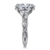 Best Gabriel & Co. Charlina - 14K White Gold Floral Oval Diamond Engagement Ring
