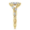 Discount Gabriel & Co. Charlina - 14K Yellow Gold Floral Marquise Diamond Engagement Ring