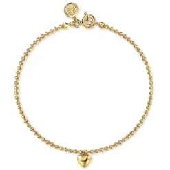 Discount Gabriel & Co. Charm Bracelet Heart 14K Yellow Gold Bujukan