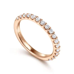 Online Gabriel & Co. Ciada - 14K Rose Gold Shared Prong Diamond Wedding Band - 0.5 ct