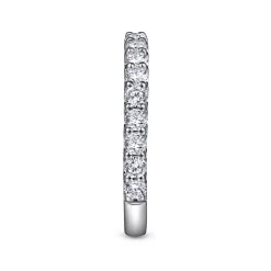 Gabriel & Co. Ciada - 14K White Gold Shared Prong Diamond Wedding Band - 0.72 ct