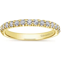 Gabriel & Co. Ciada - 14K Yellow Gold Diamond Wedding Band - 0.5 ct