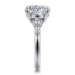Outlet Gabriel & Co. Cian - 14K White Gold Round Five Stone Diamond Engagement Ring