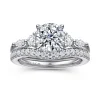 Sale Gabriel & Co. Cian - 14K White Gold Round Five Stone Diamond Engagement Ring